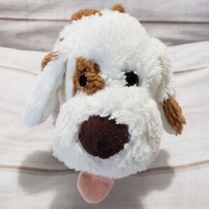 Animal Fair Chonky White Brown Puppy Dog 10" Plush Stuffed Animal Soft Squishy
